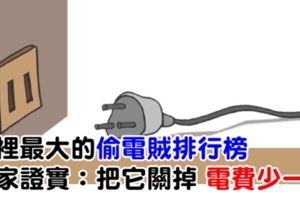 家裡最大的「偷電賊」排行榜！專家證實：把它關掉，電費「少一半」！