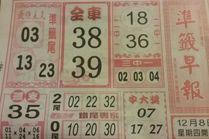 12/8 港六合 【準籤早報，黑面天神，善隱寺，雷公神，好彩運，福報，碼報】多張財報讓你參考，參考。