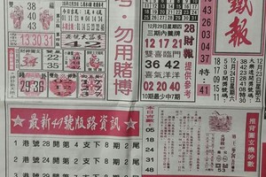 12/29 港六合 【台北鐵報，先鋒報，財經，一定贏，慶安宮】多張財報讓你自由配234星，參考，參考。