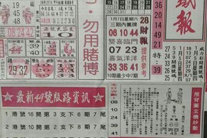 1/7 港六合 【台北鐵報，先鋒報，千禧廣告，香港？報，財經，九九快報，喜洋洋】看完中三星，多張財報讓你參考，參考。