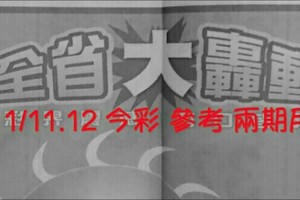 11/11.12 今彩 【大轟動】參考 兩期用