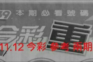 11/11.12 今彩 【超重點】參考 兩期用