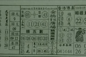 3/16 港六合 【金橋資訊，武德宮，天龍山，玄子宮，天皇宮，紫竹寺，子元宮，明聖宮，阿田師，東濟宮，名人資訊，保生堂】目標三星，殺豬頭，參考，參考。