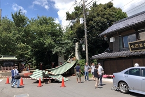  年久失修，《幸運星》動畫聖地鷲宮神社鳥居倒塌