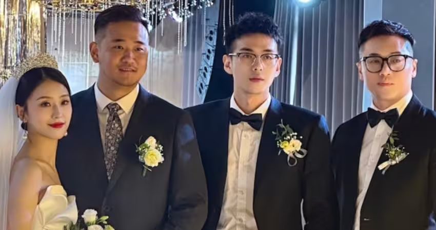 伴郎超帥!「霸道總裁系帥照瘋傳」搶盡新郎風頭 「摘下眼鏡超大反差」本尊驚人身分曝光