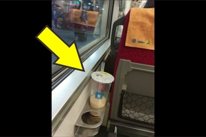 她搭火車「拿起珍奶吸一大口」，吸完才想到「自己沒買珍奶」原來是隔壁男生...結局超展開！