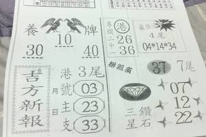 12/5 吉方新報  六合參考