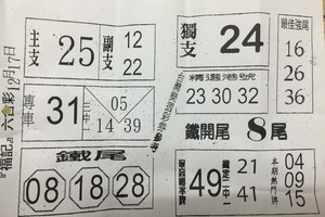 12/17 福記+南北報  六合參考