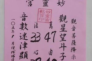 1/12~1/16 妙靈宮  六合參考