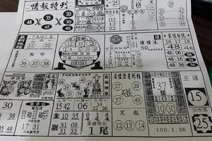 1/26 情報特刊  六合參考