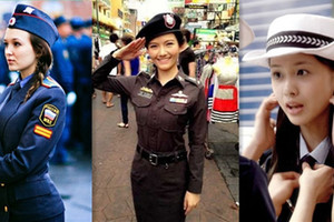 「好想被逮捕」各國的正妹女警花！這一國的女警花穿著這麼性感怎樣抓賊啊！馬來西亞女警花你回家吧！！