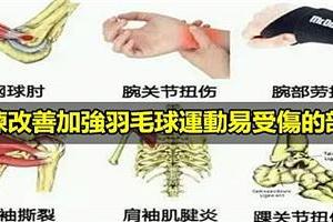 鍛煉改善加強羽毛球運動易受傷的部位