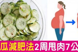 懶人激瘦法大公開！照著「黃瓜減肥法」做，吃進多種維生素、礦物質，短短兩周甩肉7公斤！