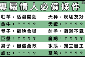 想當他的「專屬情人」！你必須具備的一大條件！十二星座必看！