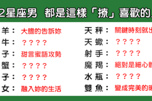 「用我的真心，來愛妳」！12星座男 都是這樣「撩」喜歡的人！