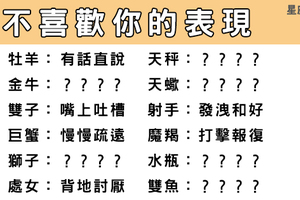 十二星座「這個」身體語言透露出的，是其實不喜歡你的真相！