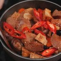 素菜紅燒猴頭菇豆腐煲