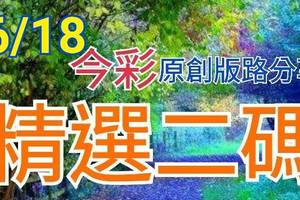 今彩539  6/18 精選二碼 二中一 請點圖看看 !