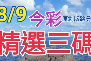 8/9 今彩539 精選三碼 三中一 請點圖看看 !