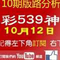 [今彩539神算] 10月12日 2支 10期版路分析