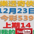 樂透奇俠-12月23日今彩539號碼預測-上期14