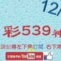 [今彩539神算] 12月25日 4支 單號定位 雙號 拖牌