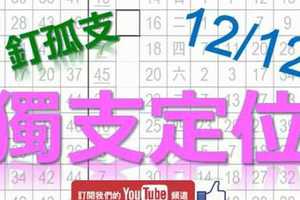 12月12日 上期中特別號30 六合彩爆報 孤支定位 釘孤支 不斷版路