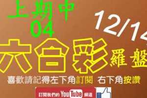 六合彩羅盤 12月14日 上期中04 羅盤定位 4星獨碰版路