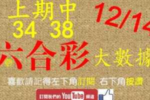 六合彩大數據 12月14日 上期中34 38 4支同開版路