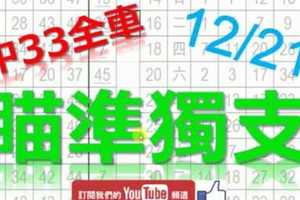 12月21日 六合彩研究院 上期中33獨支全車 瞄準獨支 就是這支 版路