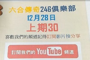 六合彩傳奇-上期30]-12月28號六合彩版路號碼分析第2版