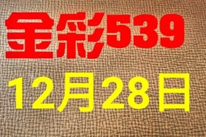 @金彩539@ 今彩539--12月28日連續出牌號碼