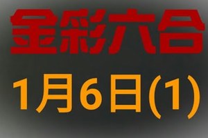 ◆金彩六合◆六合彩 1月6日連開孤支版路 （1）