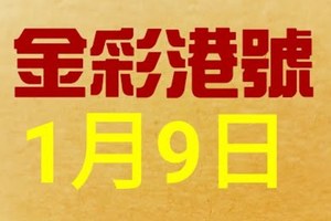 %金彩港號% 六合彩 1月9日連開號碼版路