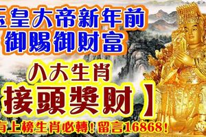 玉皇大帝新年前御賜財富，八大生肖【接頭獎財】