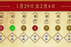 十二生肖每週運勢播報（1月29日—2月4日）