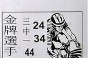 12/24金牌選手~港號參考。祝進財