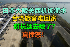 日本大阪关西机场淹水，台湾旅客难回家，谢长廷去哪了？