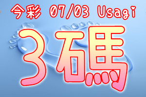 今彩539 2020/07/03 Usagi 精選3碼 全車+連碰 供您參考