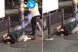 大學情侶慾火難耐…人行道「腰猛衝刺」一旁腳踏車經過 網笑：大叔是亮點 