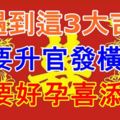 人遇到這3大吉兆，男要陞官發橫財，女要好孕喜添丁！