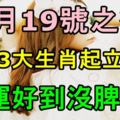 7月19號之後為這3大生肖起立鼓掌，財運好到沒脾氣！