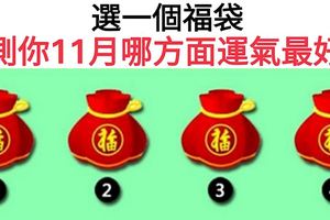 選一個福袋測你11月哪方面運氣最好？