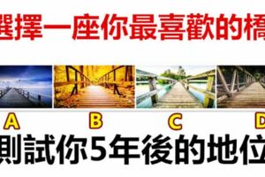 選擇一座你最喜歡的橋，測試你5年後的地位