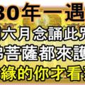 30年一遇！閏六月念誦此咒，十方三世諸佛菩薩都來護佑、加持！有緣的你才看到！