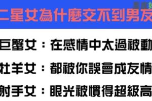 是真的交不到還是你自己不要！十二星座女為什麼交不到男友