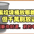 家裡垃圾桶放哪都可以，但千萬別放這，否則斷你財運，窮的哐當響