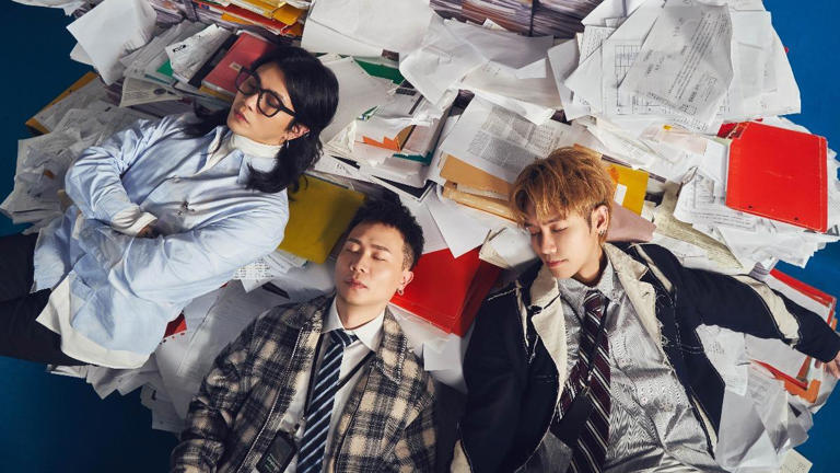 聖皓(左起)和蕭秉治、鼓鼓在MV裡玩得很開心。(圖/相信音樂提供) 聖皓(左起)和蕭秉治、鼓鼓在MV裡玩得很開心。(圖/相信音樂提供)