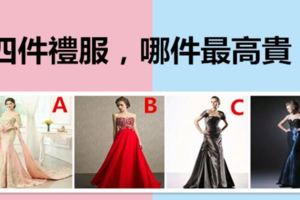 四件禮服，哪件最高貴？測你的朋友圈子是什麼檔次？