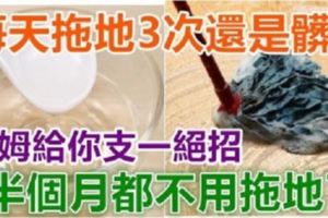 ​每天拖地3次還是髒？老保姆給你支一絕招，半個月都不用拖地了！